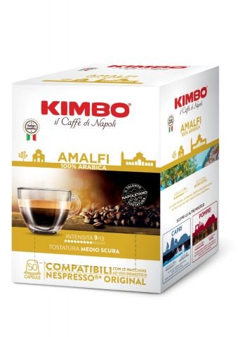 Кафе капсули Kimbo Nespresso Amalfi 100% Arabica - 50 х 5.4 г