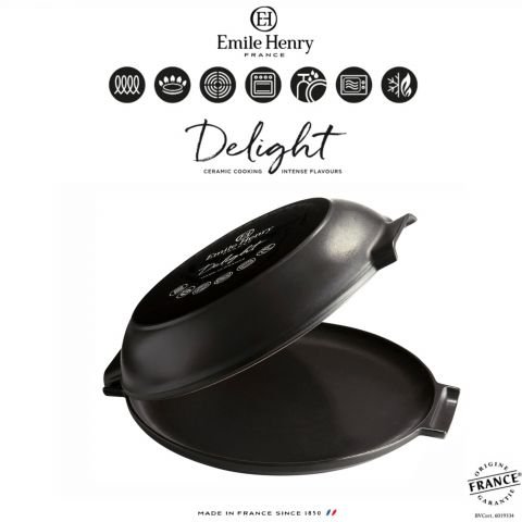 Керамичен индукционен сет за Тарт Татен Emile Henry Delight 33 см - цвят черен