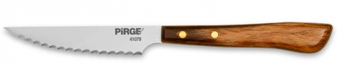 Нож за стек с дървена дръжка Pirge 9 см