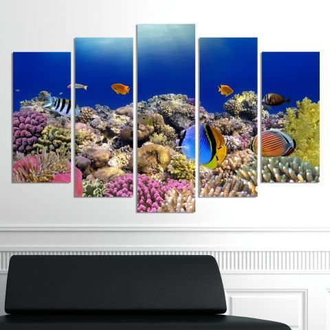 Декоративен панел за стена с уникален изглед от морското дъно Vivid Home