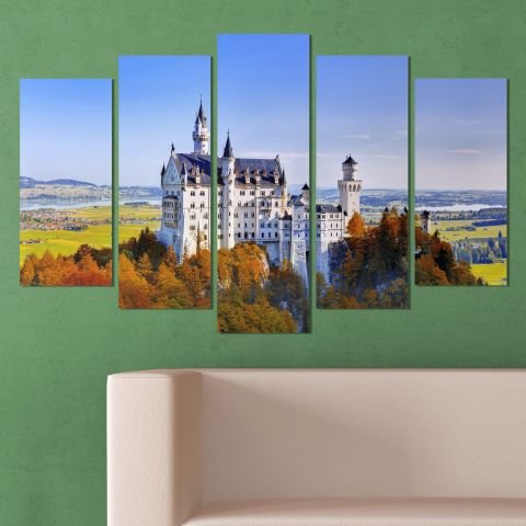 Декоративeн панел за стена - пейзаж със замък Vivid Home