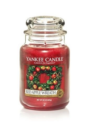 Ароматна свещ в голям буркан Yankee Candle Large Jar Red Apple Wreath 