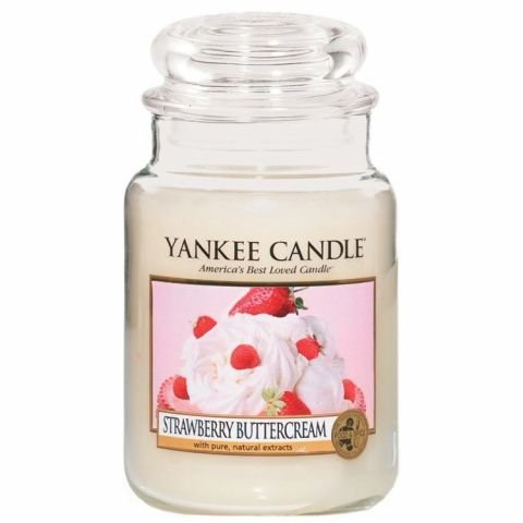 Ароматна свещ в голям буркан Yankee Candle Large Jar Strawberry Buttercre 