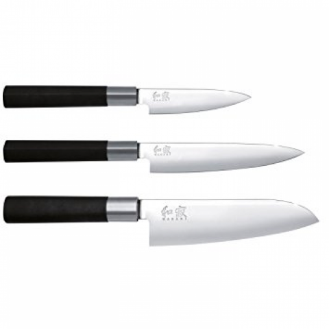Комплект от три ножа KAI Wasabi Black