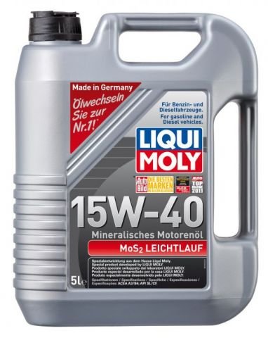 Минерално моторно масло с МоS2 Liqui Moly SAE 15W-40 лек ход,1 л