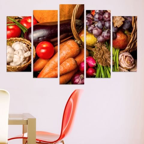 Декоративен панел за стена с есенни зеленчуци и плодове Vivid Home