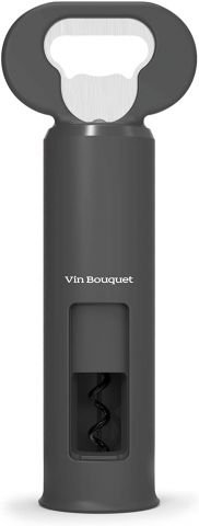 Тирбушон с отварачка за бутилки Vin Bouquet - черен