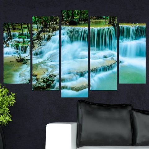 Декоративeн панел за стена с пейзаж - каскада от водопади Vivid Home