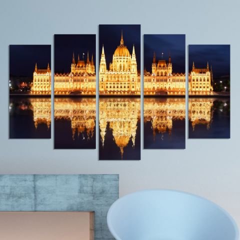Декоративни панели за стена с изглед на парламента в Будапеща Vivid Home