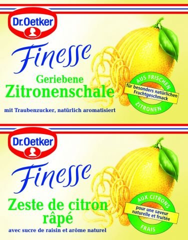 Финес - аромат лимонови корички Dr. Oetker, 3 броя х 6 г