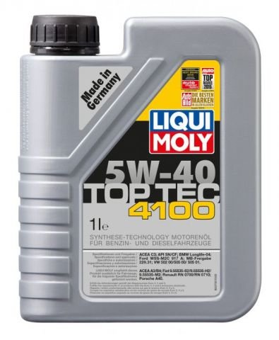 Синтетично моторно масло Liqui Moly TOP TEC 4100 SAE 5W-40, 1 л