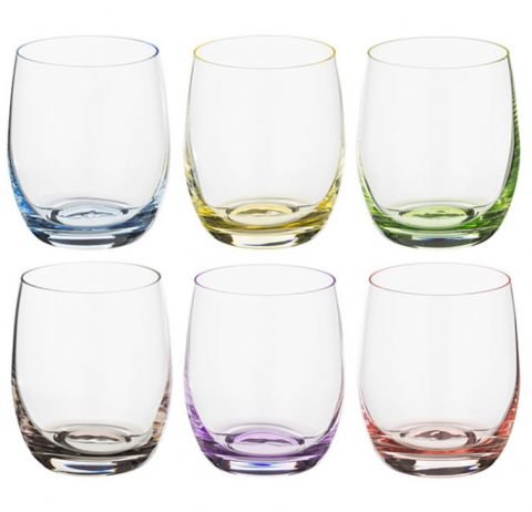 Комплект 6 бр. чаши за концентрат Bohemia Crystalex Rainbow 300 мл