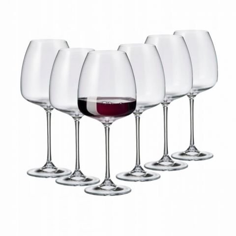 Комплект 6 броя чаши за вино Bohemia Crystalite Anser, 610 мл