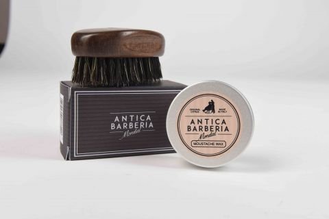 Вакса 30 мл + дървена четка за брада и мустаци Mondial 1908, Antica Barberia Collection