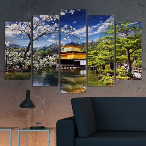 Декоративeн панел за стена с традиционен японски пейзаж Vivid Home