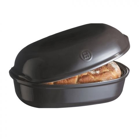 Керамична елипсовидна форма за печене на хляб Emile Henry Artisan Bread Baker 34/22/15 см - цвят черен