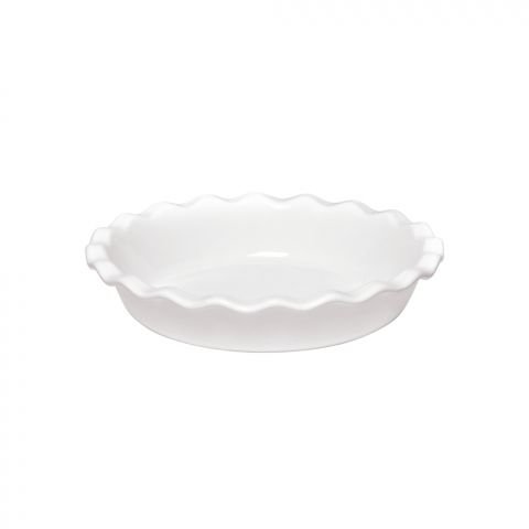 Керамична форма за пай Emile Henry Pie Dish 26 см - цвят бял