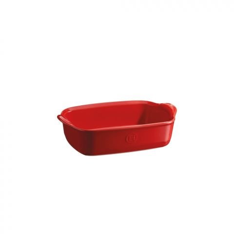 Керамична правоъгълна форма за печене Emile Henry Individual Oven Dish 22/15 см - цвят червен