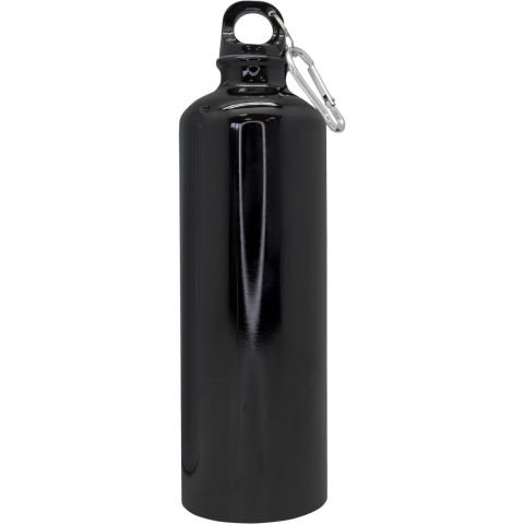 Туристическа бутилка с карабинер Nerthus 800 мл, цвят черен 