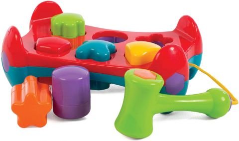Активна играчка Playgro с форми за подреждане и чук за деца 12-36м