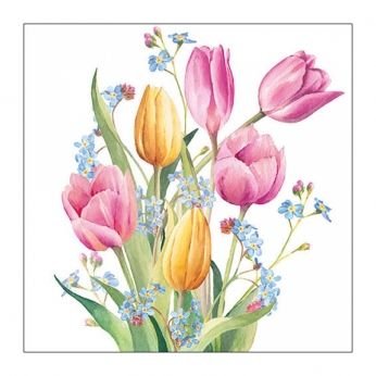 Салфетки Ambiente Tulips Bouquet, 20 броя