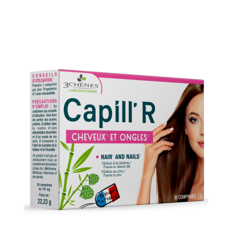 Капилар (Capill'r®) таблетки 3 Chenes, за коса и нокти - 30 броя