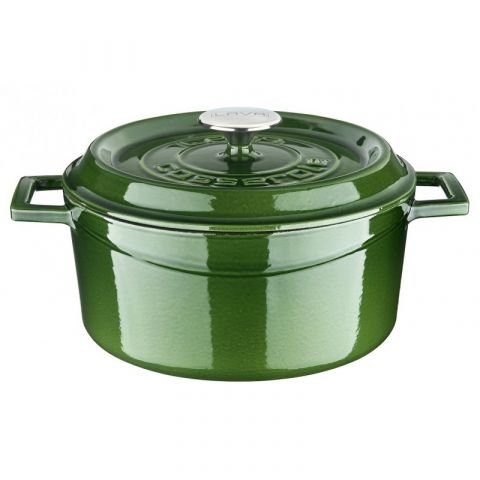 Чугунена кръгла тенджера Lava Тренди Premium 28 см, зелен