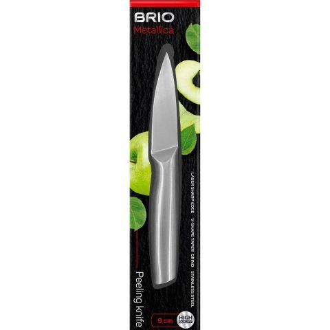 Нож за белене Brio Metallica, 9 см, иноксова дръжка