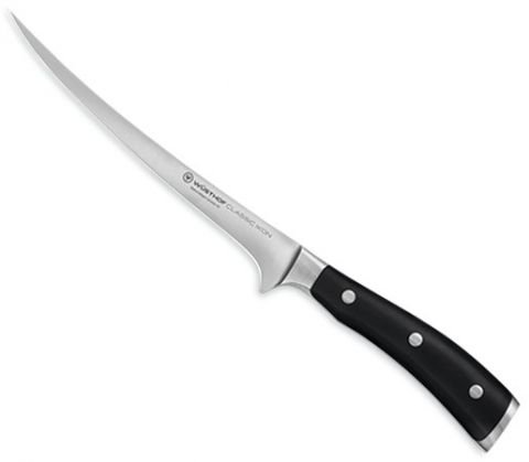 Нож за филетиране Wusthof Classic Ikon Black, острие 18 см