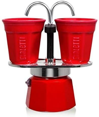 Кафеварка Bialetti Mini R 2 чаши + 2 чаши, червени
