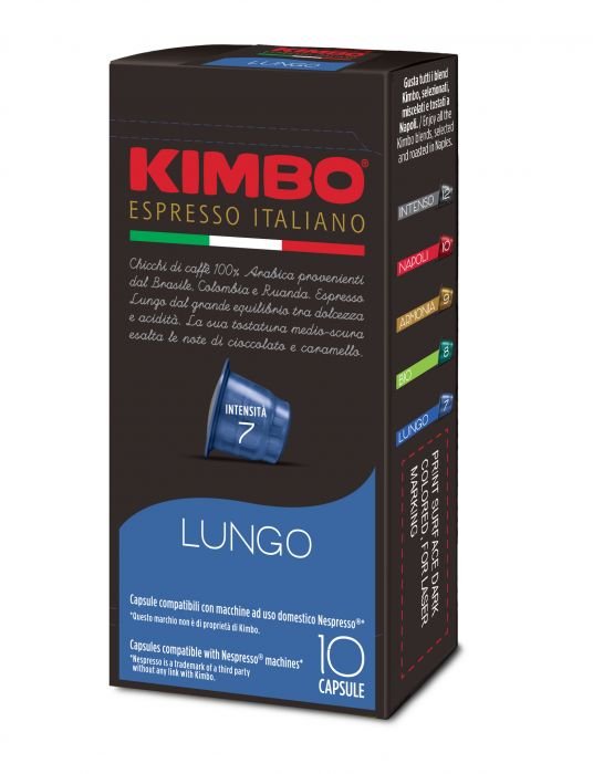 Кафе капсули за Nespresso Kimbo Lungo - 10 бр х 5,5 г