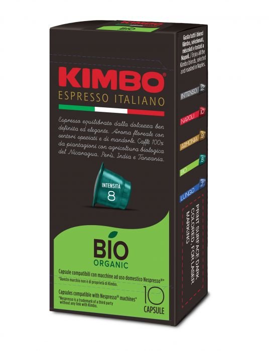 Капсули за Nespresso Kimbo BIO - 10 бр х 5,5 г