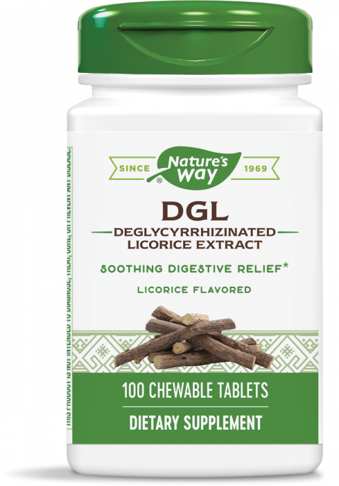 Деглицеризиран сладък корен Nature's Way 100 дъвчащи таблетки
