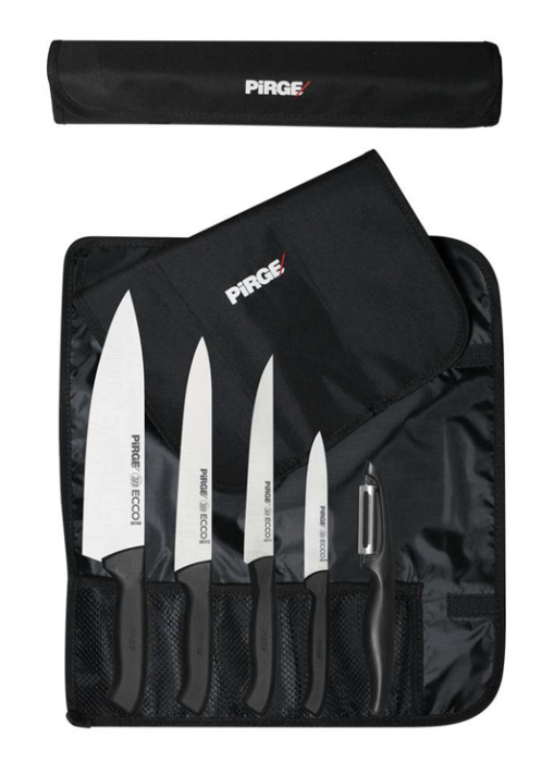 Комплект ножове и белачка в калъф Pirge Ecco