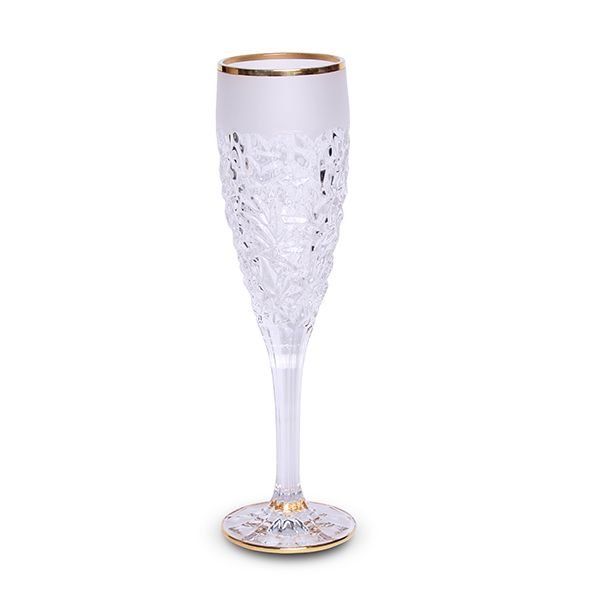 Чаша за шампанско Bohemia Nicolette Gold Matt 180 мл, 6 броя