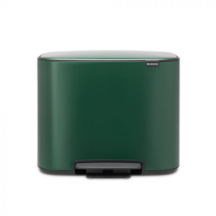 Кош за смет Brabantia Bo Pedal Pine Green, 3 x 11 л