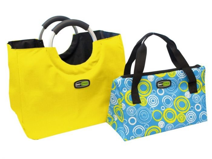 Комплект чанти Gio Style Bag in the City (24 л и 7 л), жълт и син цвят