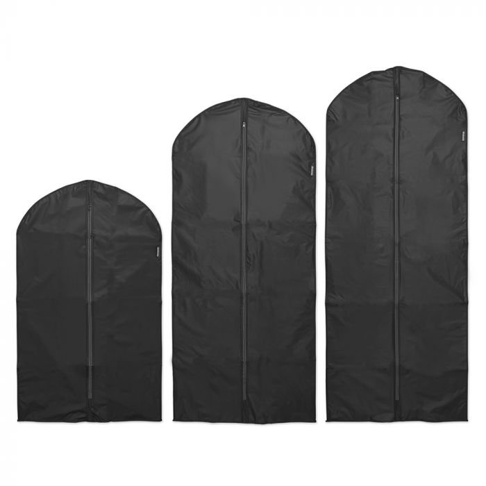 Комплект калъфи за дрехи Brabantia, размер M/L/XL, 60x100/135/150 см, Black 3 броя