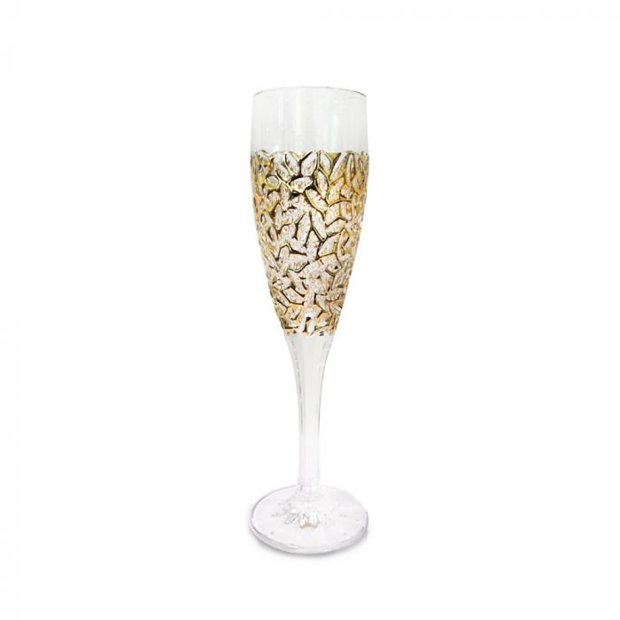 Чаша за шампанско Bohemia 1845 Nicolette Golden Marble 180 мл - 6 броя