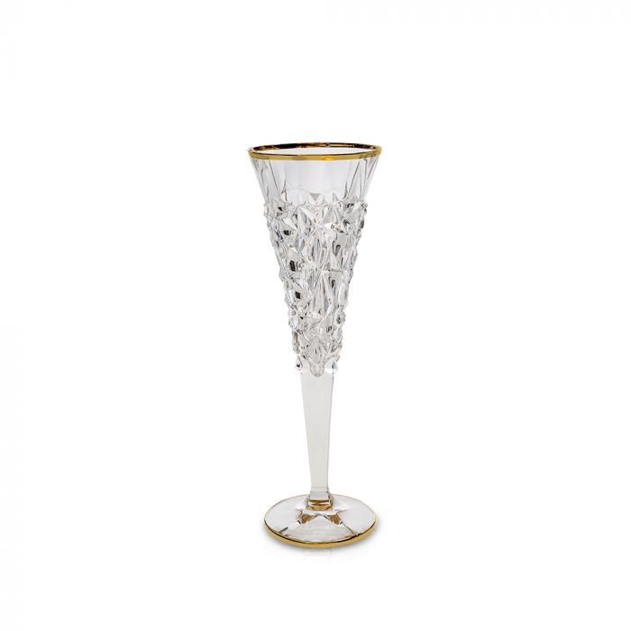 Чаша за шампанско Bohemia 1845 Glacier Gold 200 мл - 6 броя