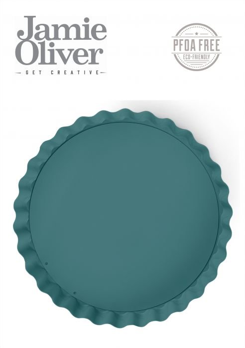 Вълнообразна форма с падащо дъно Jamie Oliver 25 см - цвят атлантическо зелено