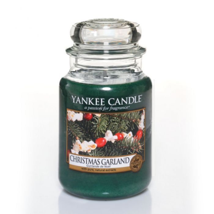 Ароматна свещ в голям буркан Yankee Candle Large Jar Christmas Garland