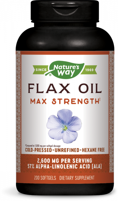 Ленено масло Супер лигнан Nature's way 1300 мг - 200 капсули