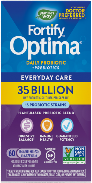 Фортифай Оптима пробиотик + 35 милиарда активни пробиотици Nature’s Way 60 капсули