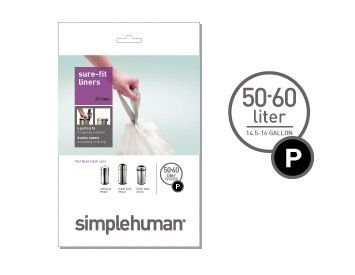 Торби за еднократна употреба Simplehuman за кошове с капацитет 50/60 л