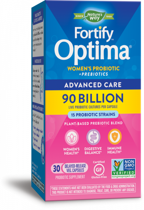 Фортифай Оптима пробиотик за жени + 90 милиарда активни пробиотици Nature’s Way 30 капсули
