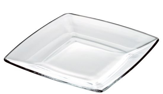Комплект от 6 броя квадратна стъклена чиния Vidivi Torcello 18,5 cм