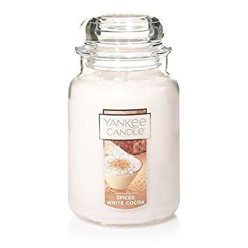 Ароматна свещ в голям буркан Yankee Candle Large Jar Spiced White Cocoa