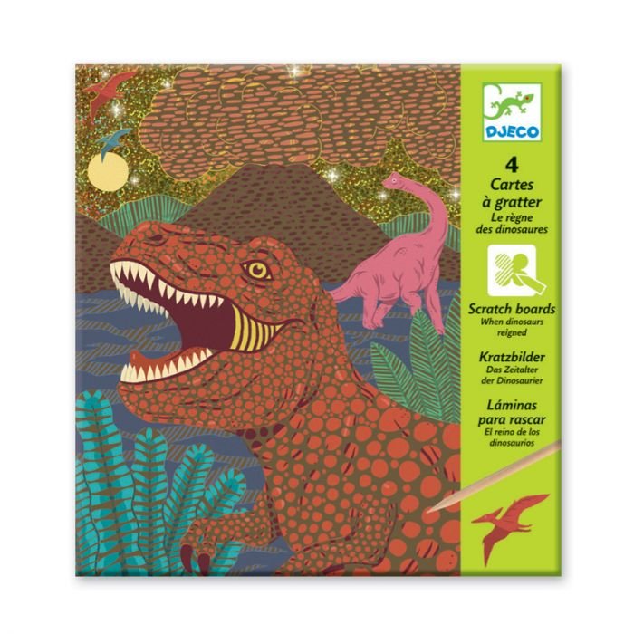 Скреч карти Djeco 'В света на динозаврите'