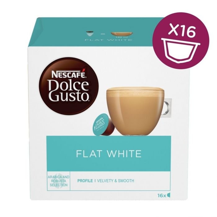 3 кутии по 16 броя кафе-капсули Nescafe Dolce Gusto FLAT WHITE